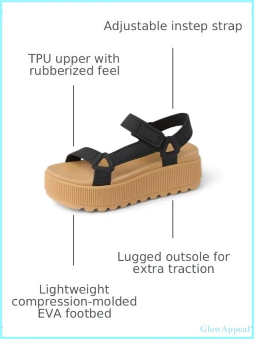 REEF Water Rem Higher Platform Sandals Adjustable Slingback Beach Sandal